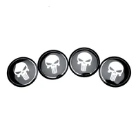 emblem badge 4pcs 56mm Car Wheel Center Cap for Kia Optima Rio Ceed Soul K2 K3 K5 Skull Head Hubcaps Emblem Badge Logo Cap Car Sticker (2)