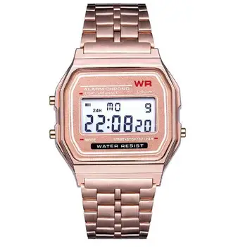 

New 4 Colors Top design LED Watch Multifunction Watch For Woman Man Electronic Digital watches relojes F91W watch men reloj muje