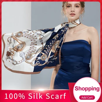 

100% Silk Square Scarf 88*88cm Women 2019 Luxury Hangzhou Pure Silk Bandana Wraps for Ladies Natural Real Square Silk Scarves