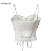 Haut court brodé de fleurs pour femmes hauts Bandage court, dos nu, vêtements d'été, collection 2017 ► Photo 3/6