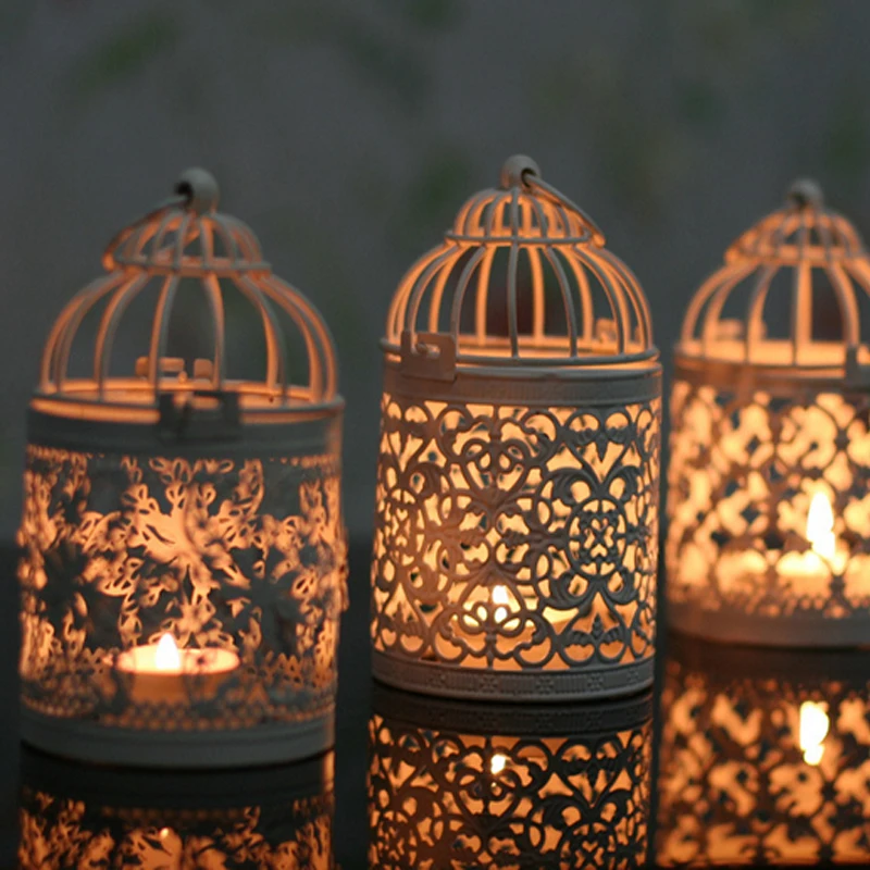 

Wholesale Decorative Vintage Home Decor Candle Holders candelabro Bird Cages candlesticks decorative for home Decoration