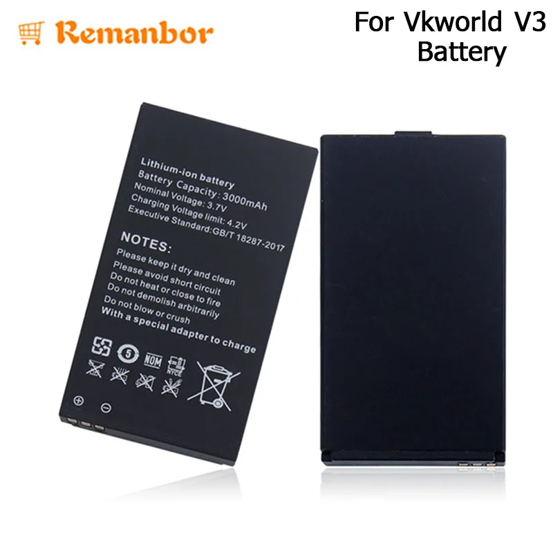 Remanbor For Vkworld V3 Battery 3000mAh High Capacity Replacement Backup Long Standby Time Mobile Phone | Мобильные телефоны и