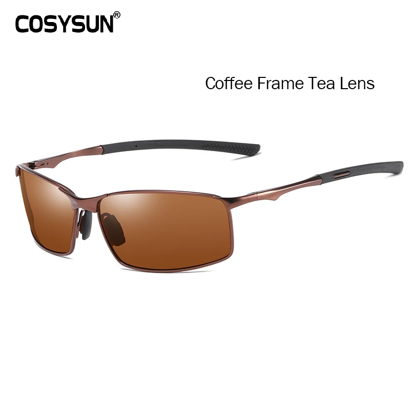 HD поляризованные фотохромные солнцезащитные очки, мужские брендовые солнцезащитные очки для вождения, рыбалки, мужские защитные очки для вождения, Oculos gafas de sol - Цвет линз: Coffee Tea
