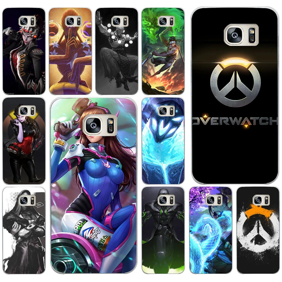 213AD Overwatch ow Game Hard Transparent Cover Case for Samsung Galaxy S4 S5 Mini S6 S6 S8 S9 ...