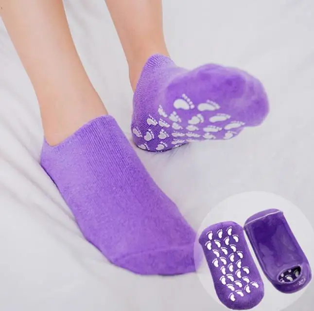 Многоразовые Спа носки с гелевой подошвой/перчатки увлажняющие отбеливающие отшелушивающие бархатные гладкие красота уход за ногами