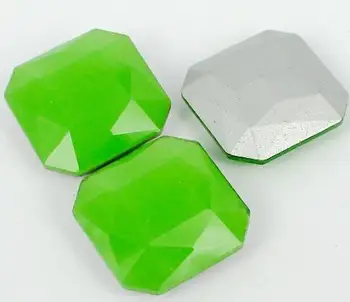 

AAA+Green Opal Color Square Shape Pointback glass Crystal Fancy Stone beads For Jewelry Making.8mm,10mm,12mm,14mm,18mm,23mm