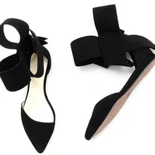 Весенняя модная женская обувь на плоской подошве с острым носком и большим бантом; цвет красный, черный, розовый; заколка для волос с бабочкой; женские замшевые туфли на плоской подошве