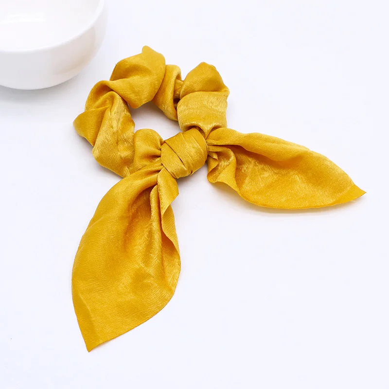 Распродажа, 1 шт., однотонные красивые повязки на голову, морские подарки, веревка для волос, регулируемый подарок на день Святого Валентина, уникальная эластичная повязка на голову с бантом - Окраска металла: Yellow