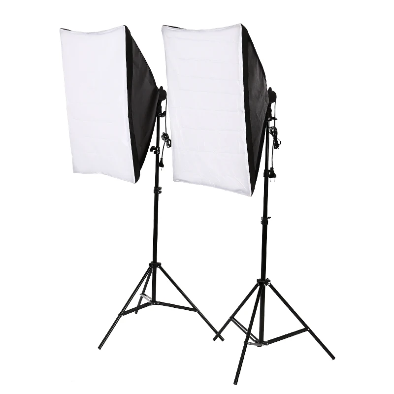 

2*LED lamp single softbox photo light softbox set photographic equipment Photo Studio light stand kit tripod kit free shiping