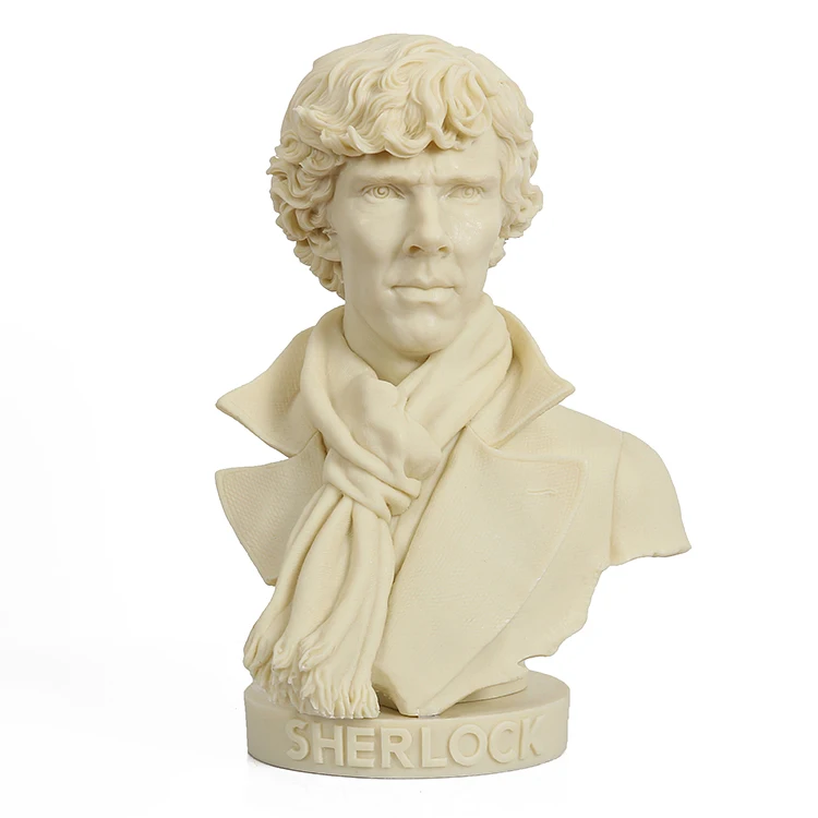 

[New] Large size 32cm Benedict Cumberbatch Watson Sherlock Holmes resin figure statue toys Collection model desk decoration gift