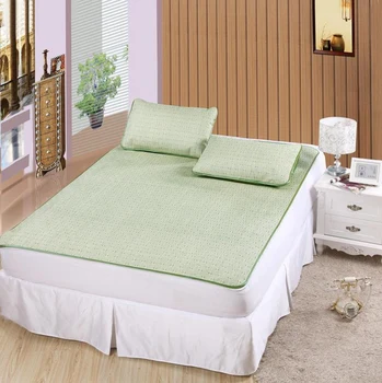 

home Summer Straw mat Cool bed mat Natural Straw Mattress Cover 180*198cm fitted bed protection pad green rubber sheet