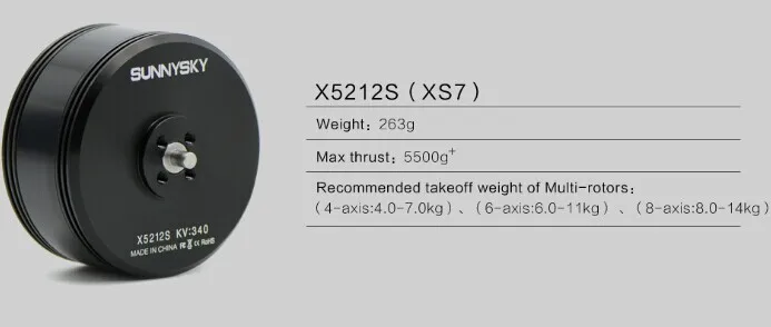 

DXF 1pcs original sunnysky M5212 5212 280KV 340KV Brushless Motor For Multicopter Quadcopter Hexacopter RC Drone
