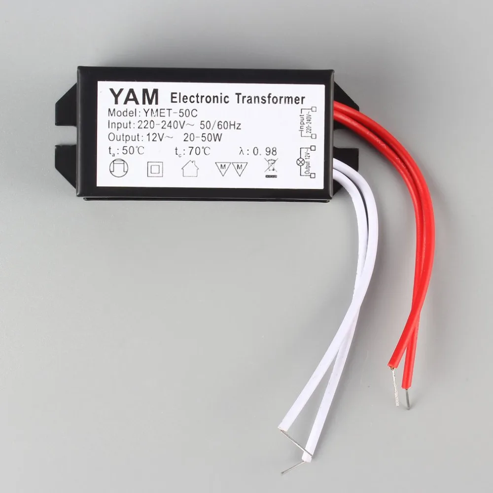 AC 220V to DC 12V LED driver Transformer power supply Halogen Lamp Electronic short-circuit protection Newest Dropshipping 2018