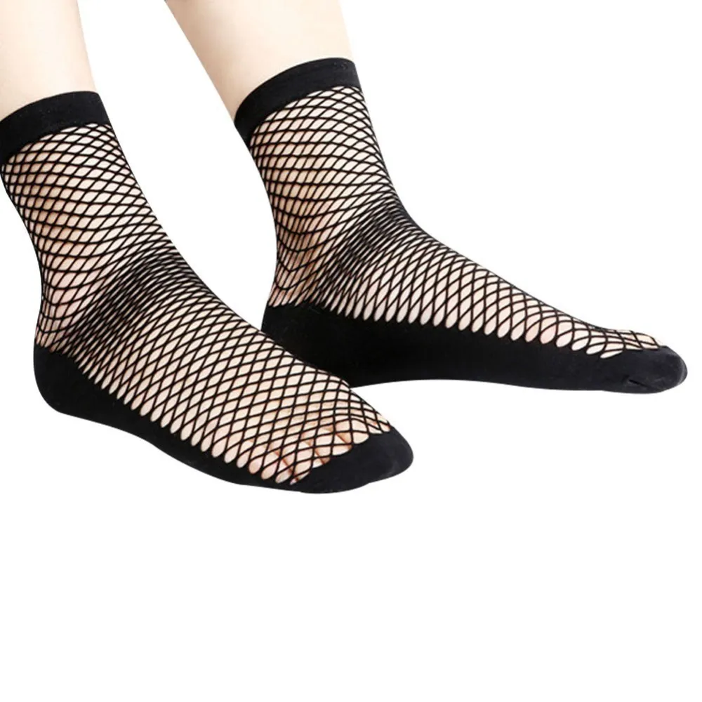 

Punk Women Girls Sexy 2019 new Hollow Out Breathable Mesh Fishnet Female Short Hosiery Ankle Socks