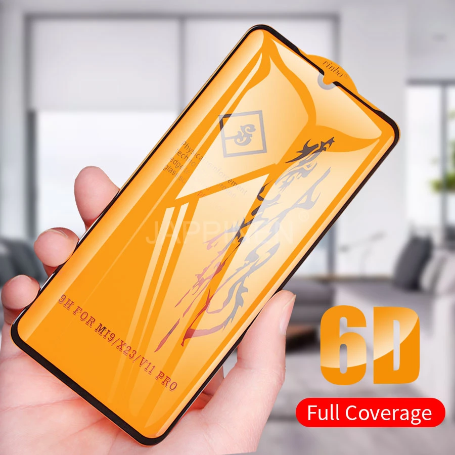 

6D Full Cover Tempered Glass for Xiaomi Mi Redmi Note 5 6 7 K20 Pro A2 Lite A3 Pocophone F1 9 8 SE 9T Full Glue Screen Protector