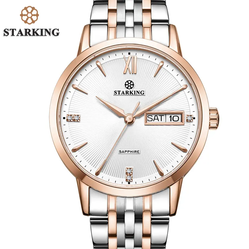 Beste STARKING Top Merk Roestvrij Stalen Armband Horloge Vrouwen Luxe Quartz Auto Datum Jurk Dames Horloge 3ATM Waterdicht Horloges