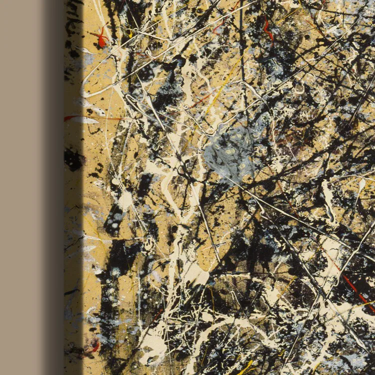

Warm gray tone Huge oil painting on canvas American abstract art Pollock modern art office extra large size decorative painting