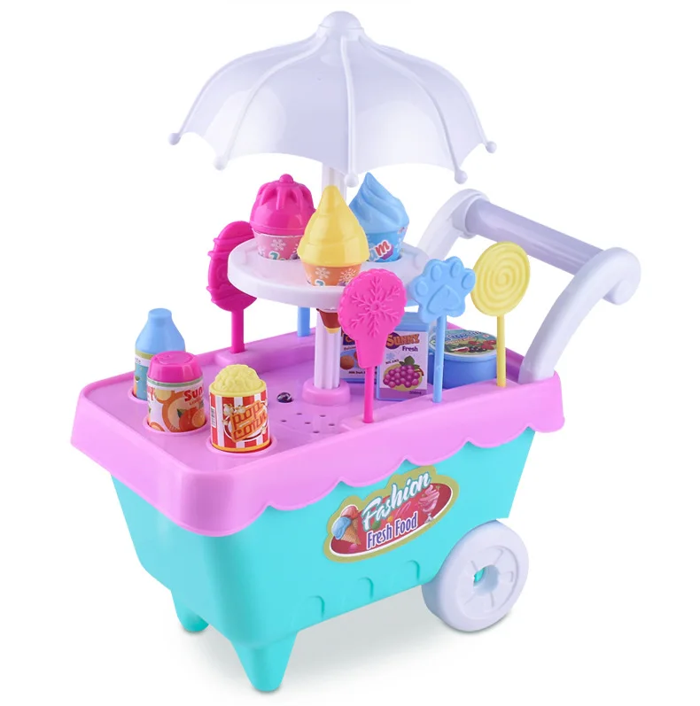 Имитация мини тележка девочка конфеты грузовик Мороженое магазин супермаркеты дети игровой дом игрушки 16 шт