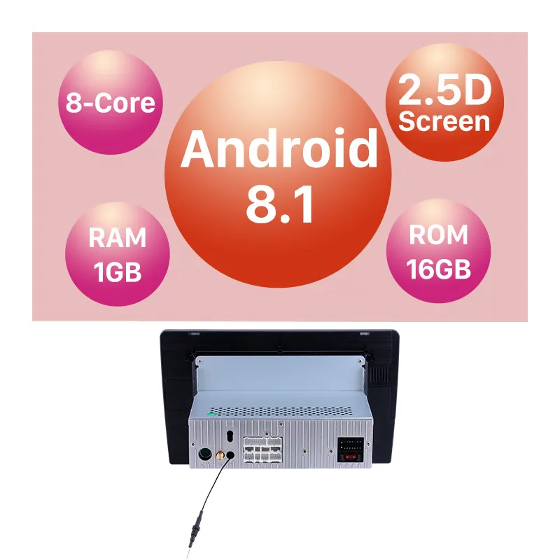 Seicane 10," Android 8,1/7,1 сенсорный экран Bluetooth 2 DIN Автомобильный Радио gps навигация для 2013 VW Golf 7 с wifi FM - Цвет: 2.5 D Black