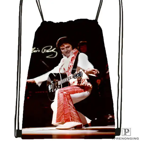 Custom elvis presley Drawstring Backpack Bag Cute Daypack Kids Satchel Black Back 31x40cm 2018611 1 8
