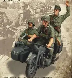 1/35 Второй мировой войны смолы комплекты немецкие мотоциклетные войска 3 шт./компл. (без мотоцикла)