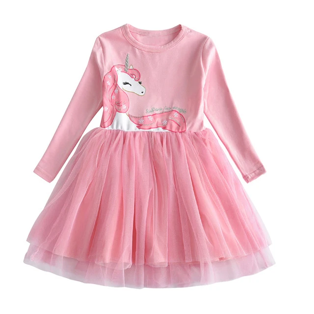 

Kids clothes Long sleeve toddler girl dress Birthday Princess tutu dress Cartoon Unicorn dress halloween Christmas Vestido