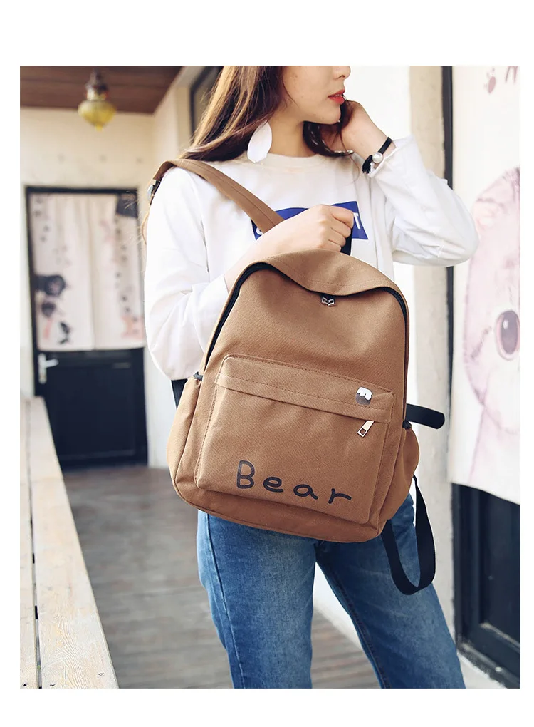 HISUELY Fashion Canvas Backpack Cartoon Rabbit Ears Back pack Women Casual Students School Bags Student Rucksack Collenge Style best stylish backpacks for college