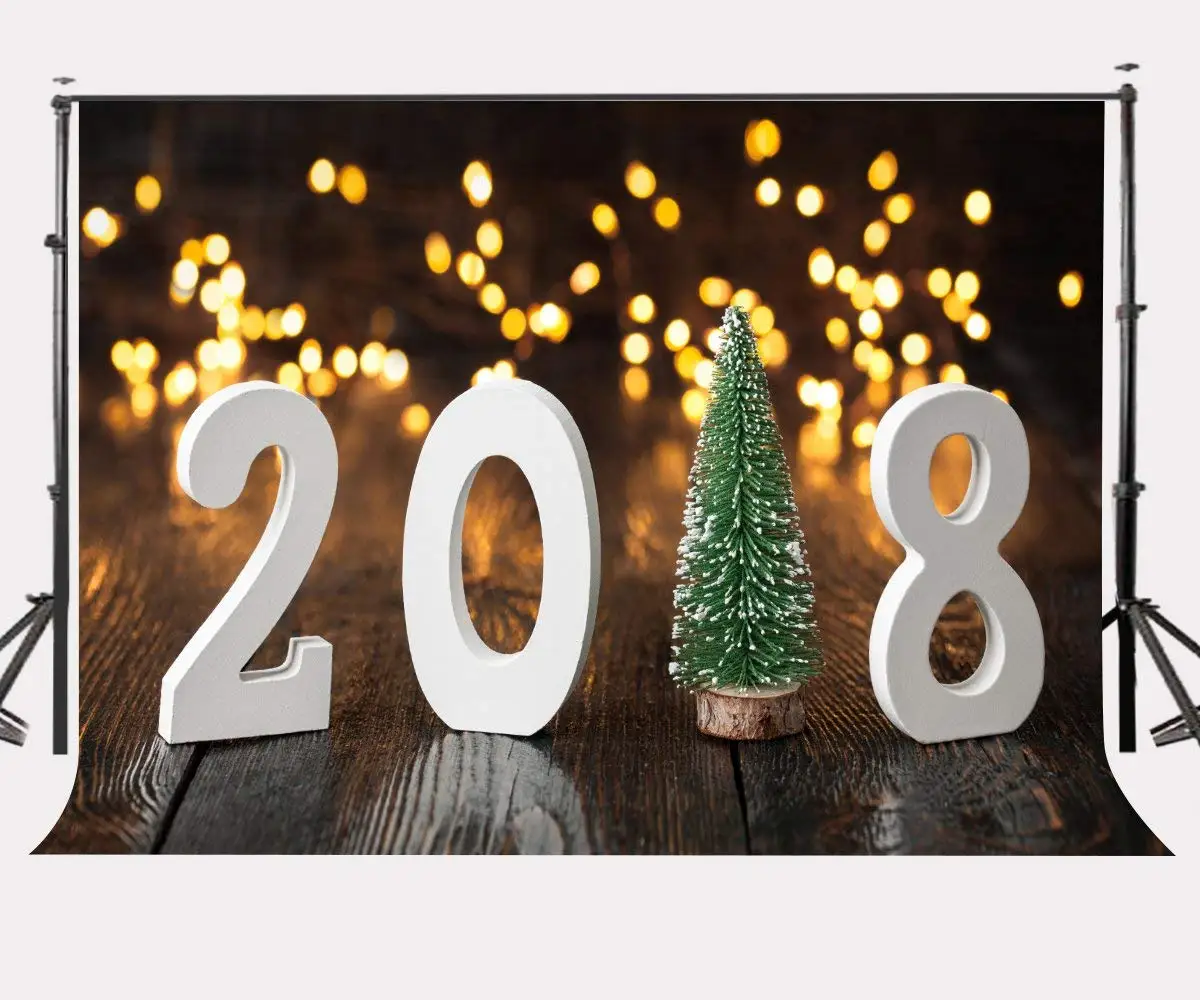 

150x220cm 2018 Celebration Backdrop Glittering Lights Wooden Floors Photography Background