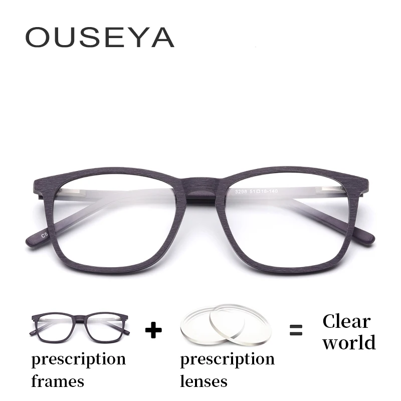 Übergang C5 Brille Asphärische Männer Optische Astigmatismus Vintage Hydrophoben Objektiv 3298 Photochrome Gläser Dioptrien Acetat IOwSqCS