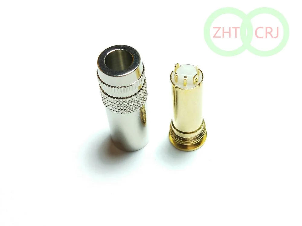 20pcs brass 4 4mm 5 Poles Female Full Balanced Headphone Plug adapter