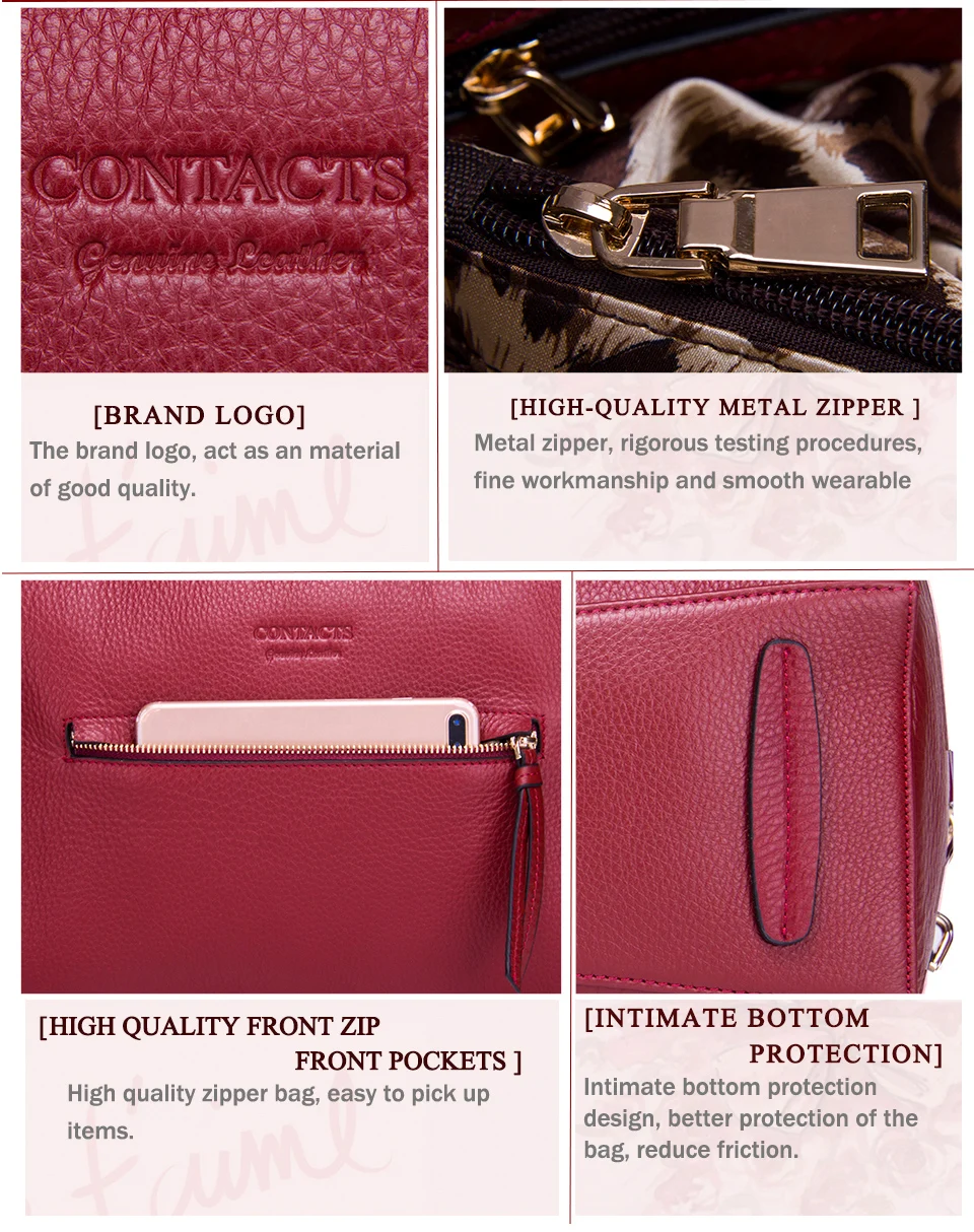 Новые модные сумки через плечо для женщин, натуральная кожа, Большая вместительная сумка на плечо, красная сумка-мессенджер, высокое качество
