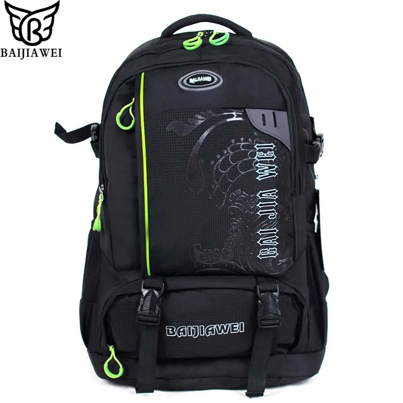 

BAIJIAWEI Mountaineering Bag Men And Women Travel Backpack Travel Computer Bag Men's Backpack Nylon Double Shoulder Bag
