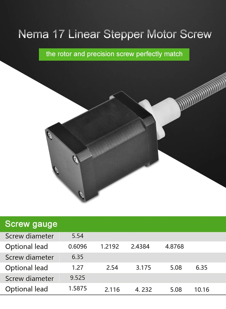 Заводской заказной Nema 17 линейный винт шаговый двигатель закрытый контур кодер дополнительно подходит для линейного привода шагового двигателя