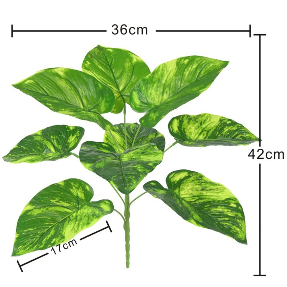 

2019 New Artificial Plant Leaves Tropical Large Palm Tree Fake Plants For Home Party Valentine's Day Wedding Decoration