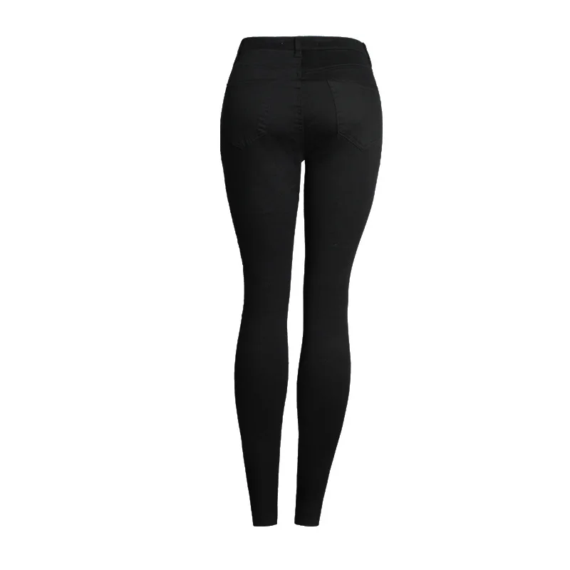 LOGAMI High Waist Skinny Jeans Woman Patchwork Women Jeans Pants Pencil Jeans Femme Black LOGAMI High Waist Skinny Jeans Woman Patchwork Women Jeans Pants Pencil Jeans Femme Black