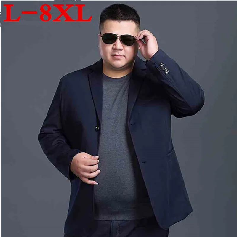 Большие размеры 8XL 9XL 10XL модные Блейзер Для мужчин s повседневная куртка