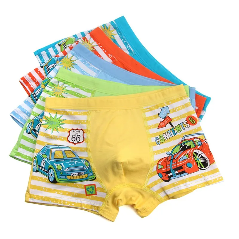 

3Pc/lot Boys Cute Cartoon Boxer Underwear Children's Pure Cotton Underpant Boxers boy cute panties