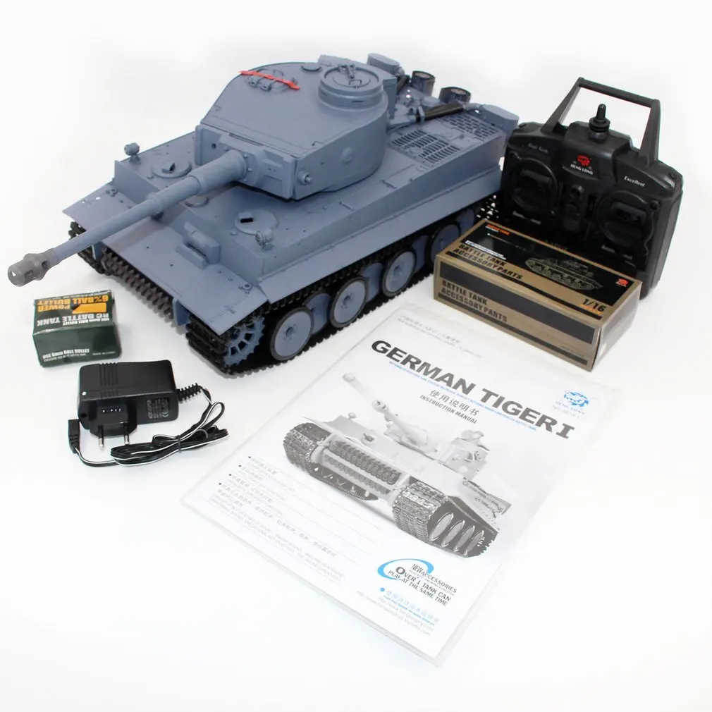 

HOT 1/16 Scale Shooting BB Bullets Tank Set RC Military Car Long Remote Control Model Toy Gift Vehicle with 320'Rotate 30'lift