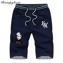Летние хлопковые шорты мужские пляжные шорты мужские хип-хоп xxxtentacion с принтом удобные мужские шорты для бега пляжные размеры США