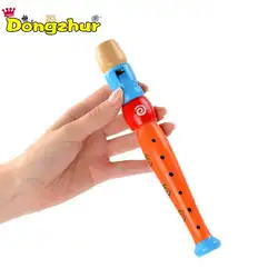Цвет ful деревянный труба Buglet Hooter стекляруса образовательная игрушка подарок для детей горячий ребенок Младенческая игра игрушки для