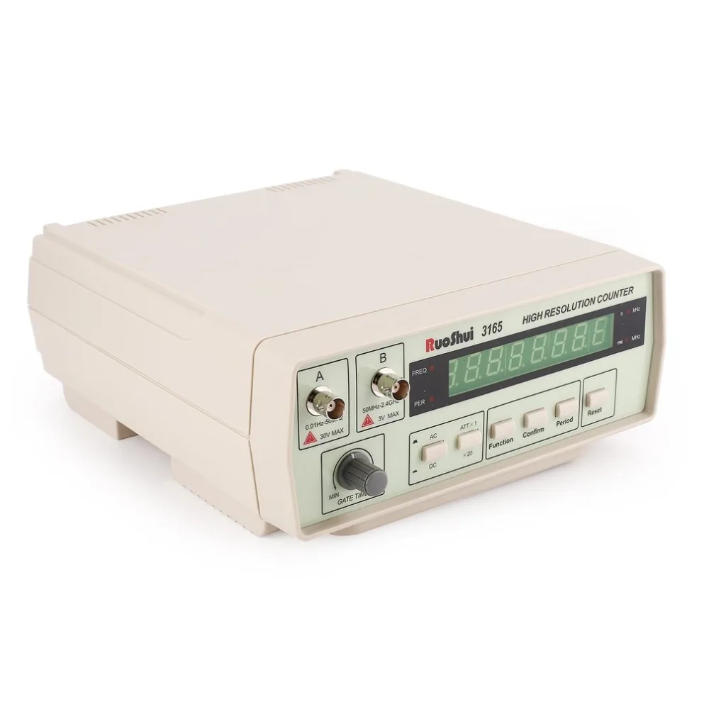

RuoShui 3165 Digital High Precision Radio Frequency Counter Testing Meter 0.01Hz - 2.4GHz Frequency Monitor Counter Tester