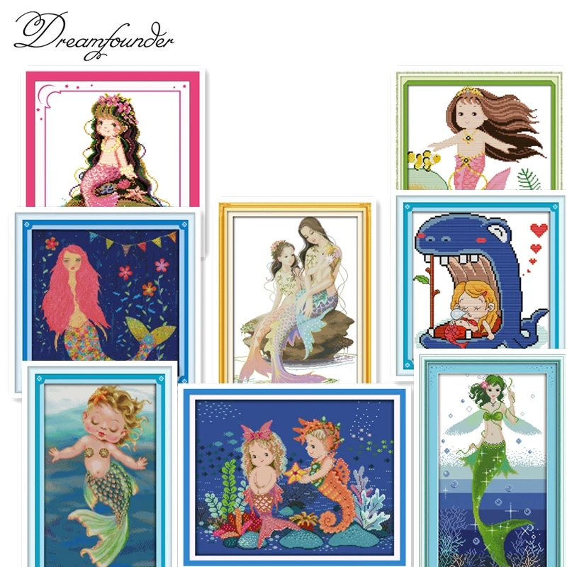 Little Mermaid Cross Stitch Kit - Cross Stitch Patterns
