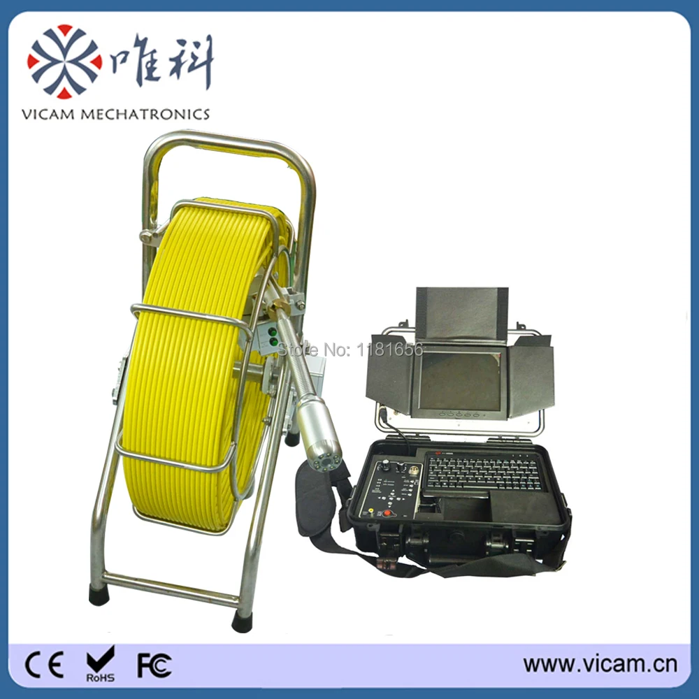

self-levelling 8 inch color monitor deep well and chimney pipeline inspection video camera with 512Hz sonde V8-3388T