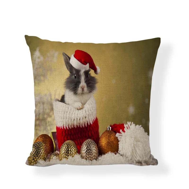 Наволочки с животными, Рождественская Померанская наволочка с хаски, новогодний подарок для детей, стул для гостиной, диван, украшения для стула - Цвет: 12