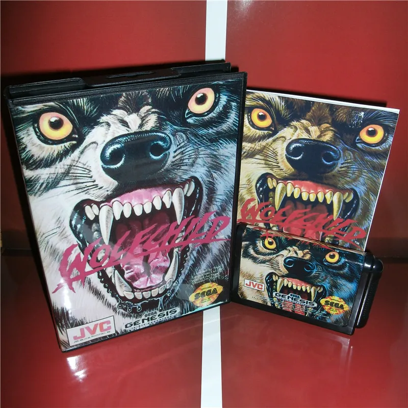 

Wolfchild US Cover with Box and Manual For Sega Megadrive Genesis Video Game Console 16 bit MD card