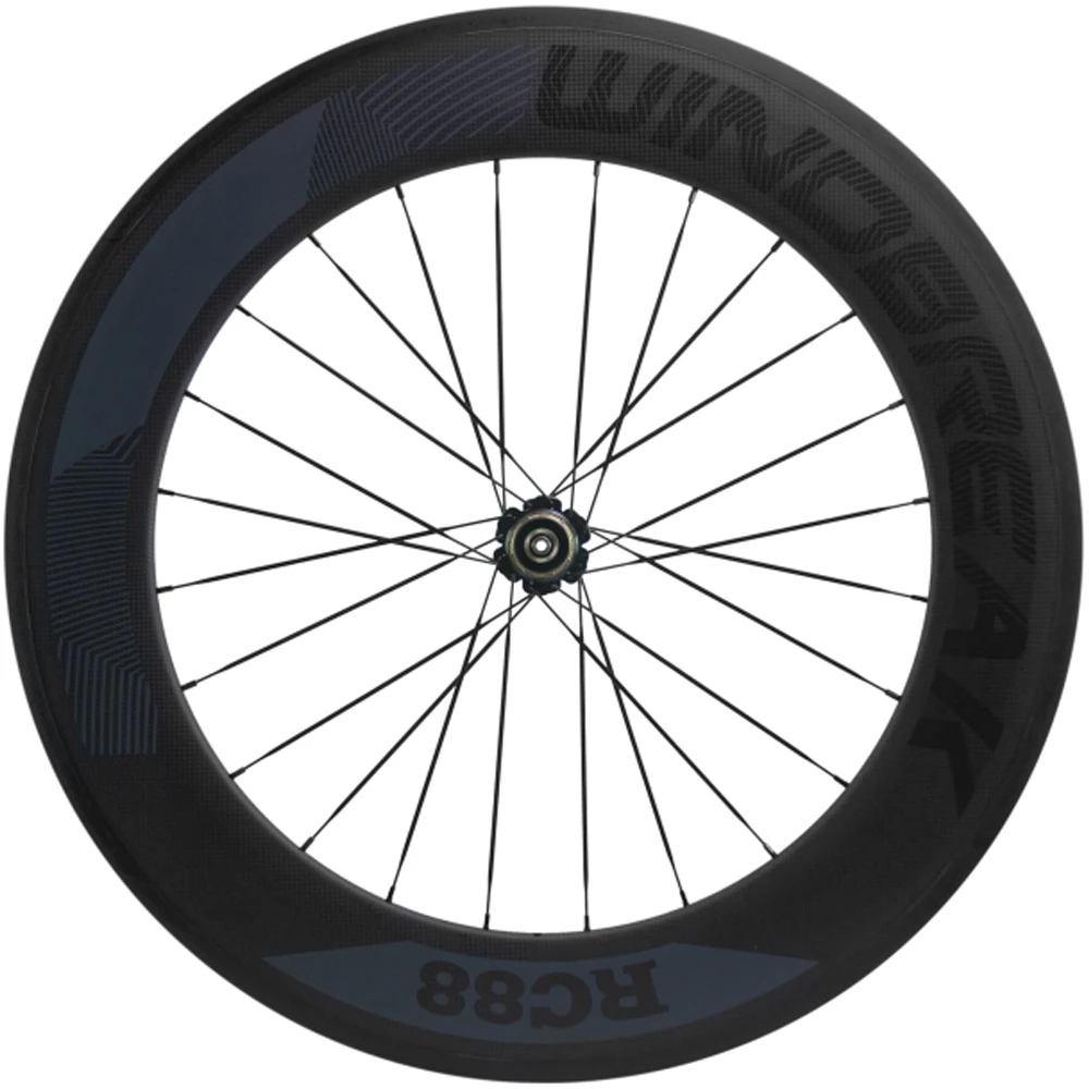 WINDBREAK 60/88mm Carbon Wheelset 700c Clincher Road Bike Carbon Wheels Basalt Brake Surface 3K