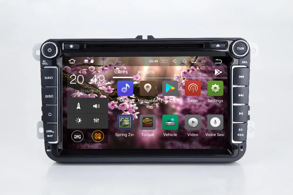 Discount 2019 4 Core 2 Din 8 inch IPS 4 core Android 8.1 vw car dvd for Polo Jetta Tiguan passat b6 cc mirror link wifi Radio CD in dash 3