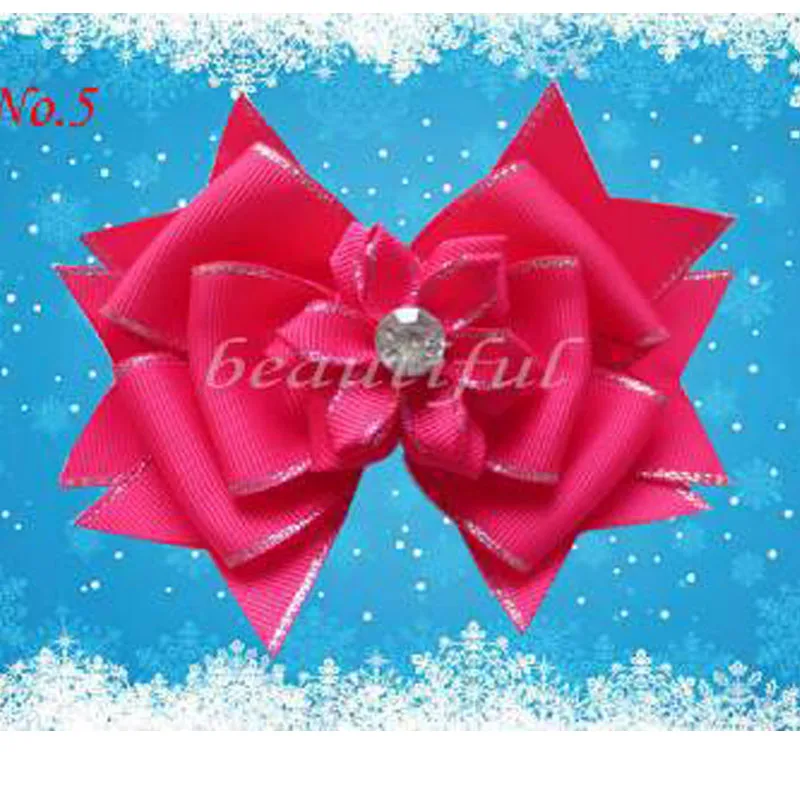 

50 BLESSING Good Girl Boutique 4.5" C- Snowflake Hair Bow Clip FROZEN 178 No.