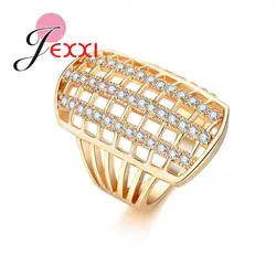 JEXXI большой Геометрия полые кулон кольца для женщин обувь девочек желтого золота цвет модные украшения оптовая продажа бесплатная