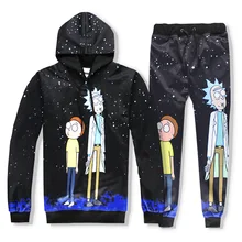 ^^Best Offers 2017 Fashion 3D Print Women Men Tracksuits Set Rick and Morty Cartoon Pants Hooded Sweatshirt Two Piece Set Brand Clothing R2415 ^^Best Offers 2017 Fashion 3D Print Women Men Tracksuits Set Rick and Morty Cartoon Pants Hooded Sweatshirt Two Piece Set Brand Clothing R2415